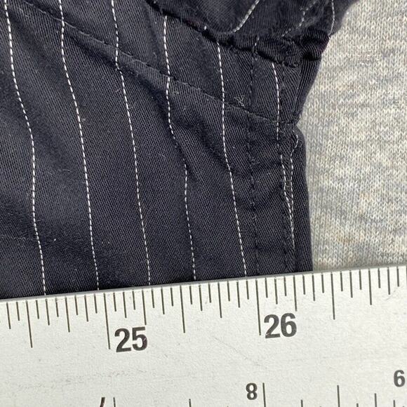 English Laundry Shirt Mens 17.5 Black Pinstriped Button Down Long Sleeve Collar - Picture 11 of 14